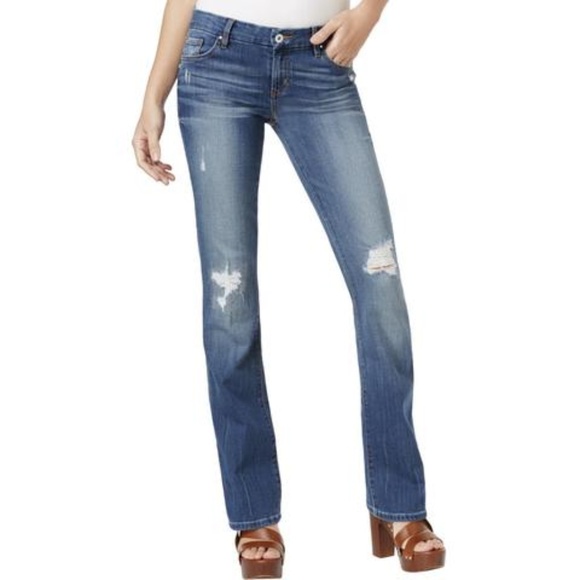 Guess Denim - New Guess Tailored Mini Boot Ripped Jeans